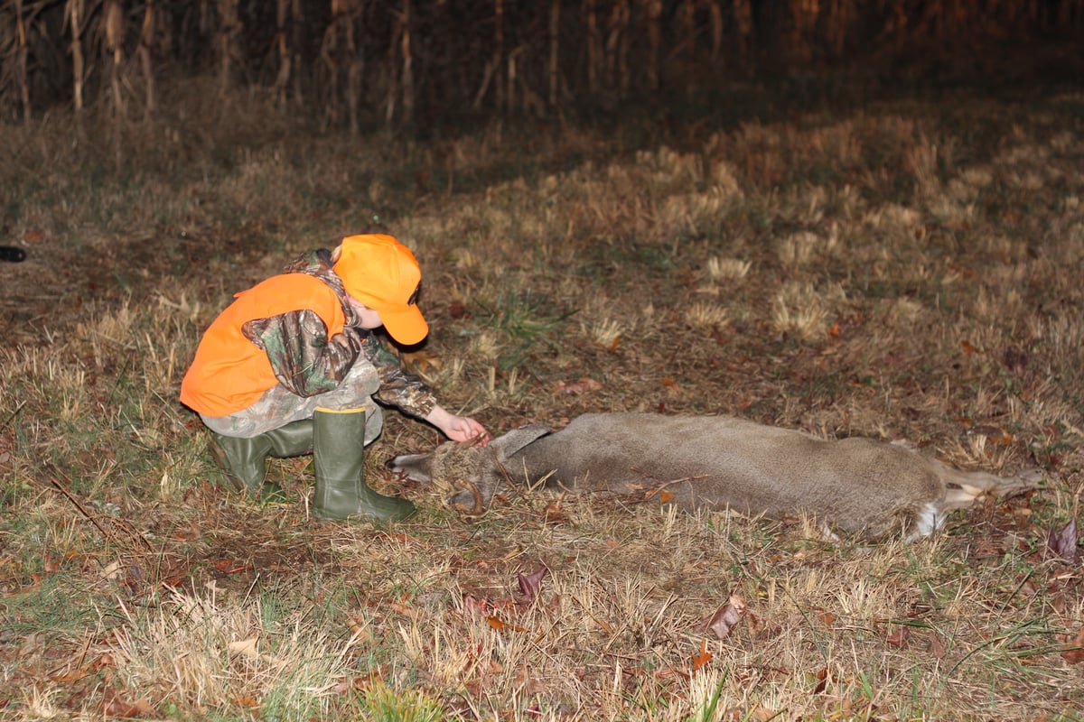 Aidan-Checking-Deer