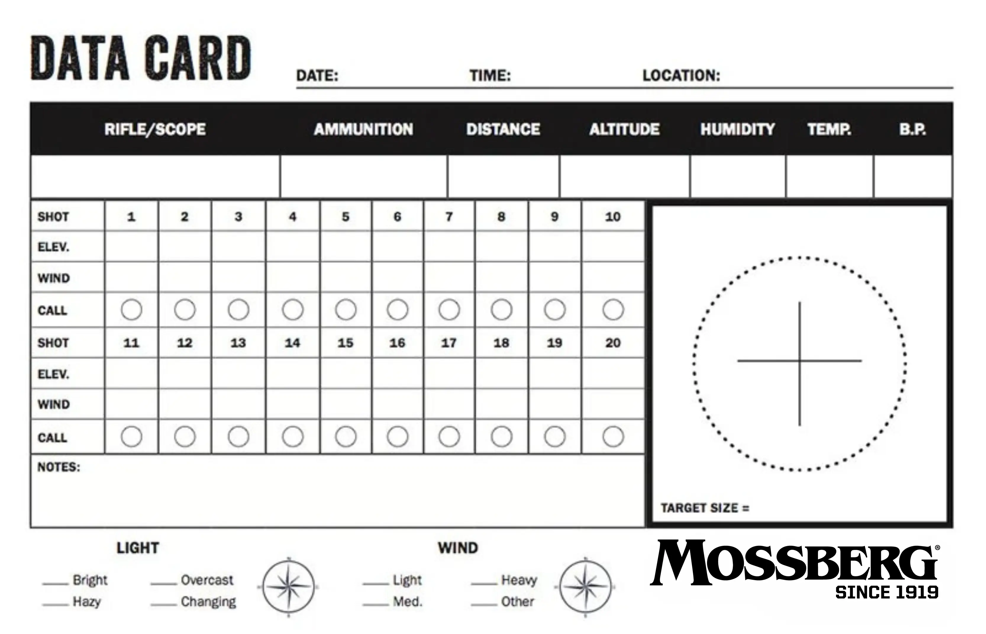 How to Use Ballistic Data Cards