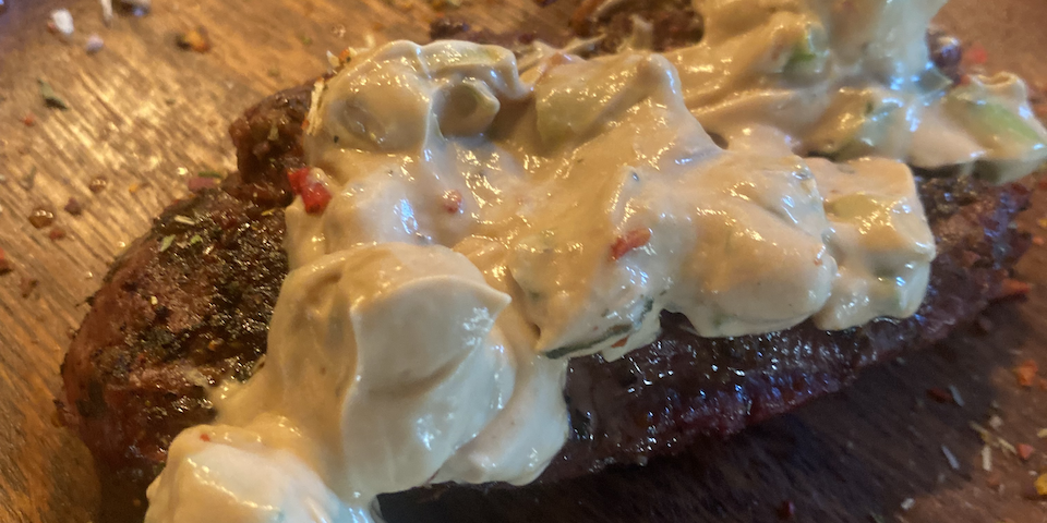 Grilled Venison with Mustard Sauce